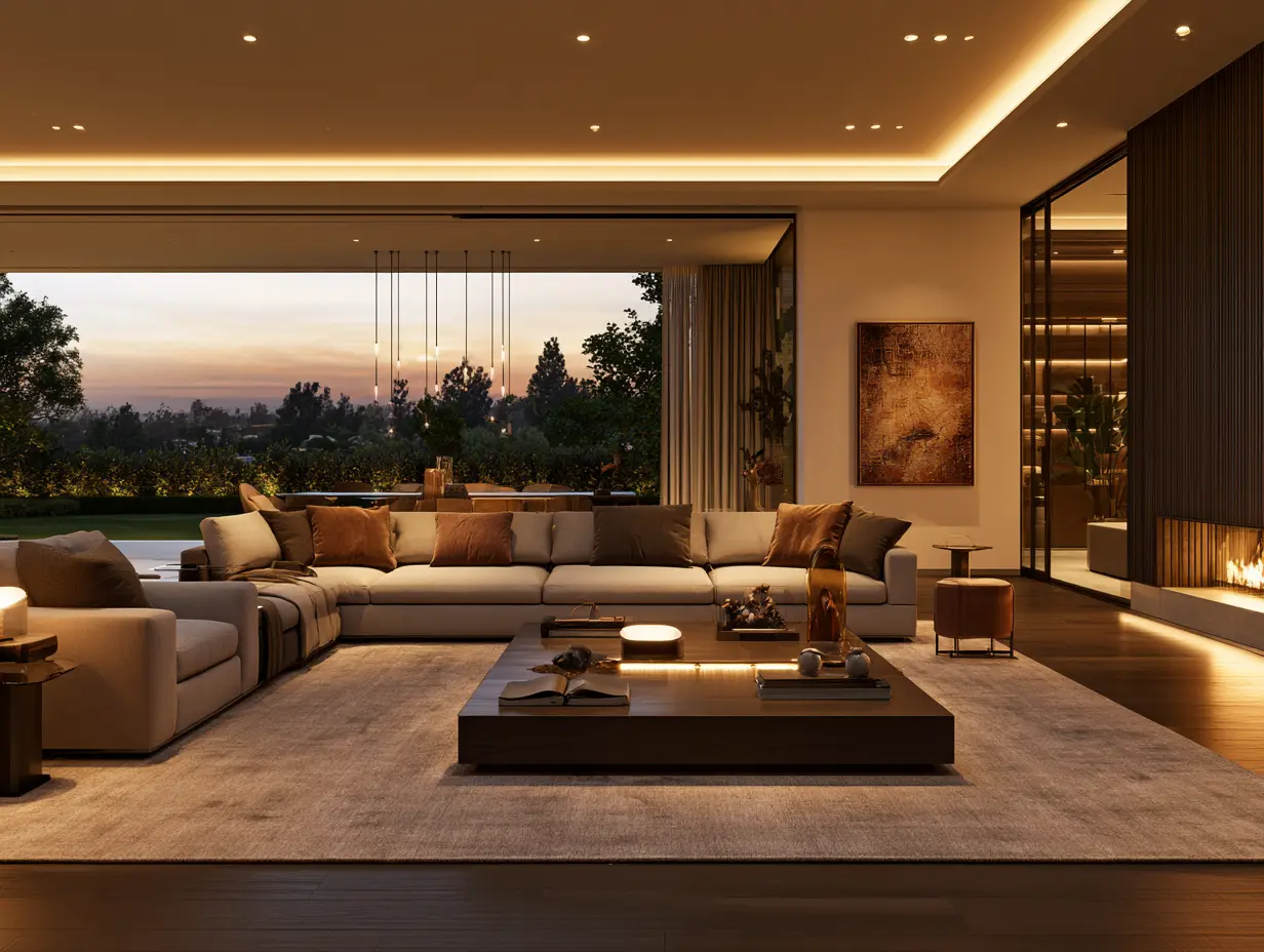 Modern residential electrical lighting installation in Los Angeles